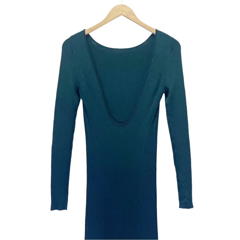 NWT Banana Republic Ines Scoop Back Sweater Dress in Pine Green Size Medium NEW - Picture 6 of 14